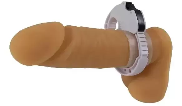 Tightening - penis enlargement technique with a special clamp